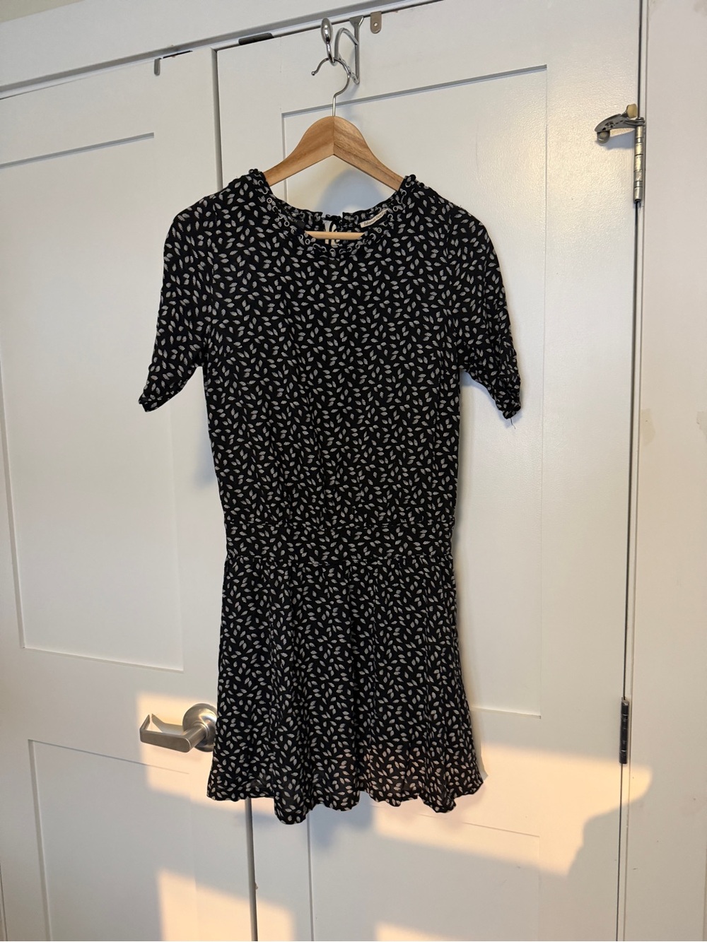 Scotch & Soda Black Mini Dress White Details